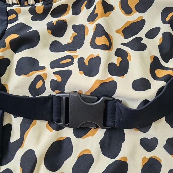 LYSA Cheetah Animal Print Belted Beth One Piece Swimsuit 2X 22W/24W - Picture 8 of 14